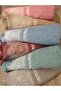 Large Size Fringed Bath Towel 90x150 Cm. - Dried rose - 6