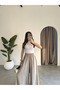 Elastic Waist Modal Fabric Skirt with Side Pockets - 4