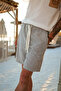 Arte Black Striped Cotton Men's Shorts