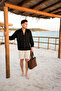 Ulivo Black Linen Men's Shirt - 7