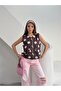 Women's Polka Dot Zippered Linen Vest - 3