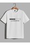 Unisex Minimal Printed Black/white Oversize T-shirt