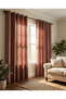 Milano Linen Eyelet Background Curtain Rustic Single Wing Non-Crinkle Non-Pleated Living Room Bedroom Curtain - 7