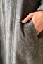 Self-Leaf Patterned Detachable Hooded Front Zipper Robe - 5