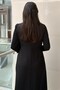 Double-Breasted Collar, One-Side Pleated Evening Dress - 4