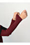 Kolluk - Practical Hijab Sleeve Cover Combed Cotton Plain Prayer Sleeve Cover - Burgundy