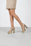 Women's Gold Platform High Heel Shoes - 3