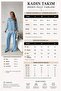 Women's Denim Fabric Front and Sleeves with Stone Embellishments Stylish Set - 2