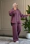 5645 - Stylish Comfortable Cotton Fabric Hooded Casual Women's Set - 4