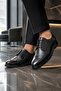 Men's Black Classic Leather Shoes Lace-Up Comfortable Daily Office Use - 2