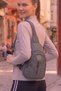 Unisex Gray Crinkle Body Bag Cross Shoulder And Waist Bag