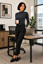 Women's Viscose Turtleneck Zıbın Bodysuit - Smoked - 7