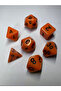 مجموعة من 7 قطع من نرد DND EPOXY Frp، نرد DND للعبة Dungeons And Dragons، نرد ألعاب الطاولة باللون البرتقالي - 4