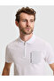 White Slim Fit 100% Cotton Zippered Polo Collar T-Shirt 50307929-Vr013 - 2