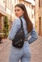 Women's Black Multi-Compartment Shoulder Bag - Daily Crossbody Bag (29X17X6 cm) - 3