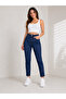 Anastasya High Waist Dark Blue Mom Jeans Lycra Colorfast Dark Blue Extra Comfortable Mom Jeans