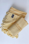 100% Cotton Peshtemal Hair Towel Set-Beach Towel Set-Yellow - 3