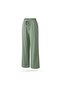 Women's Elastic Waist Muslin Trousers Khaki - 4