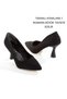 Stiletto Black Suede 7 cm Goblet Heel Pointed Toe Closed New Season - 2