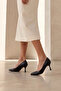 Black Genuine Leather Thin Heeled Stiletto - 4