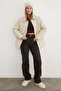 Baklava Pattern Quilted Oversized Button Coat - 3