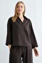 Buttoned Elastic Waist Capri Sleeve 2-Piece Set - 3