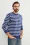 Striped Crew Neck Sweater - 2