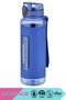 1100ml Mega Size Tritan Water Bottle with Strap - Non-Slip Silicone Body - Bpa Free