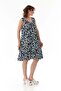 Patterned V-Neck Skirt Ruffle Dress - 2