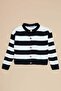 Striped Buttoned Girls' Knit Cardigan - 3