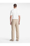 Cotton-Linen Blend Pants with Pockets, Elastic Waist and Lace-Up Detail - 2