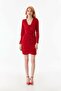 V-Neck Gathered Dress - 2