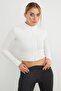 Mock Neck Zippered Diving Fabric Sports Jacket - 6