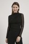Armalife 10541 Tulle Detail Standing Collar Women's Blouse - 2