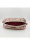Women's Floral Patterned Makeup Bag - Fluffy Bag Organizer, Skincare Bag, 100% Cotton - 3