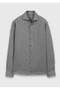 Anthracite Plain Casual Fit Long Woven Casual 100% Linen Shirt - 6