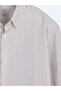 Beige Striped Regular Fit Long Woven Casual 100% Cotton Shirt - 7