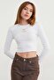 Teddy Bear Embroidered Crop Bodysuit