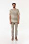 Striped Openwork Crew Neck Knitwear T-Shirt - 2