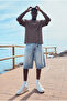 Men's Comfortable Fit Basic Brown Short Sleeve T-Shirt - 4