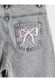 Trendlucky Faux Wideleg Bow Embroidered Girls' Jean Pants - 3
