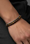 Men's Steel Bracelet - 2 Rows Brown Color Round King Chain Men's Bracelet - 3