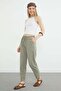 Tie-Waist Pocketed Gabardine Trousers - 3