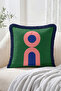 Modern 4-Piece Geometric Striped, Checkered, and Floral Motif Fringed-Tasseled Throw Pillow Cover Set - 5