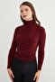 Draped Turtleneck Blouse - 6