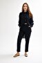Pleated Front Crepe Trousers Black - 2