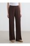 Trendlucky Women's Textured Trousers with Elastic Waist and Difference in Color - 2