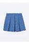 Alita City Blai̇s Blue Plain Mini Women's Skirt with a Difference - 5