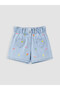 Trendlucky Girls' Embroidered Jean Shorts with Elastic Waist - 2