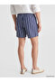 Trendlucky Men's Striped Short Length Swim Trunks with Difference in Length - 4